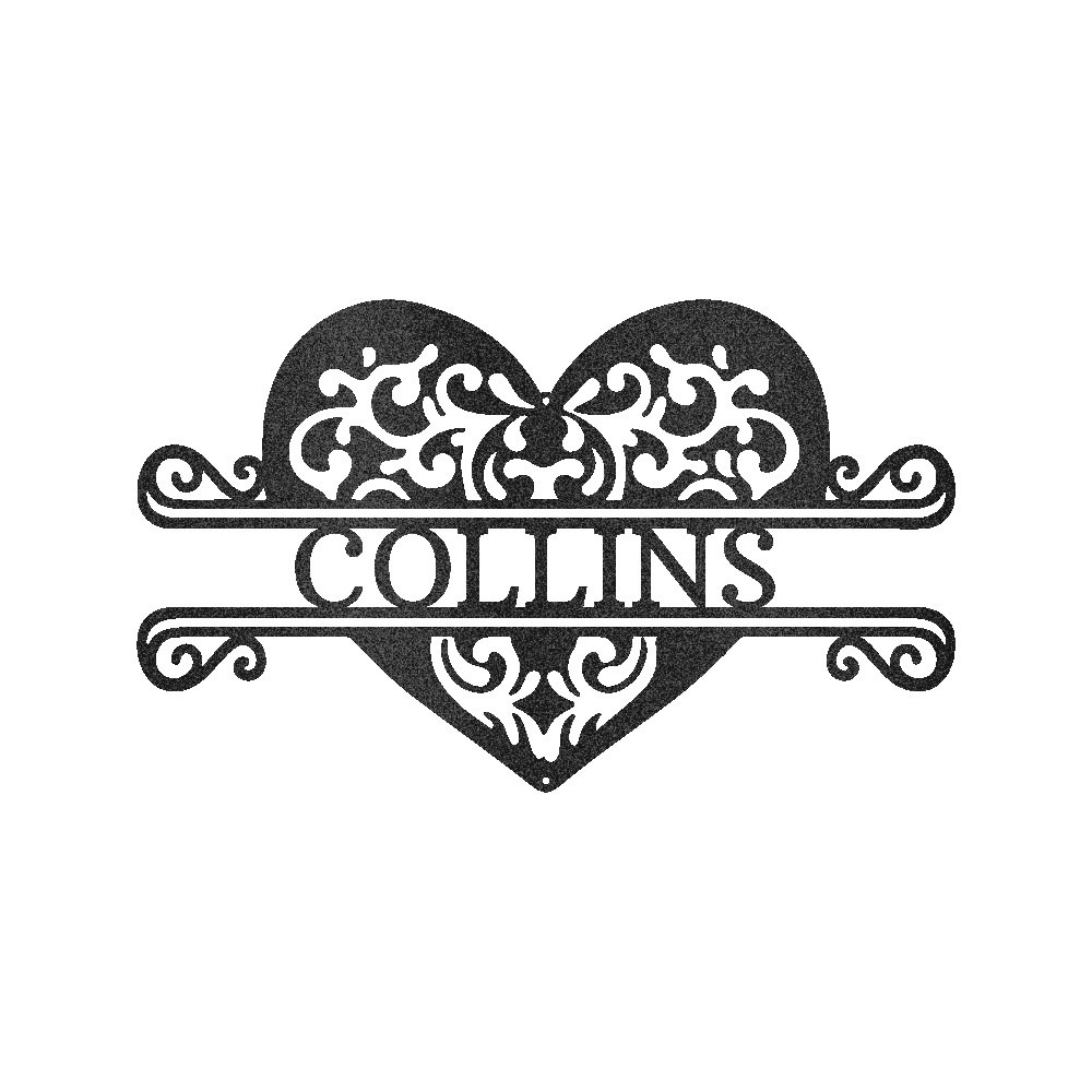 Fancy Heart Personalized Gifts - Custom Metal Sign