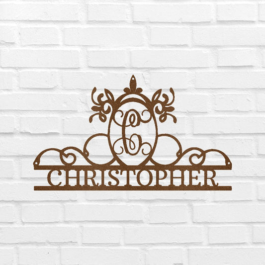 Initial and Name Personalized Gifts - Custom Metal Sign