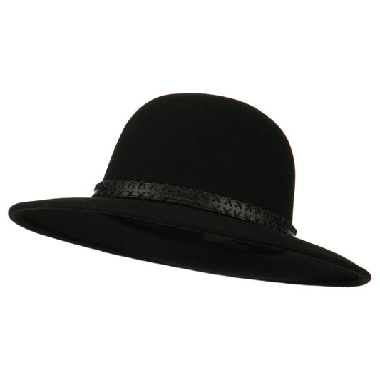 Men's Wool Felt Large Brim Fedora