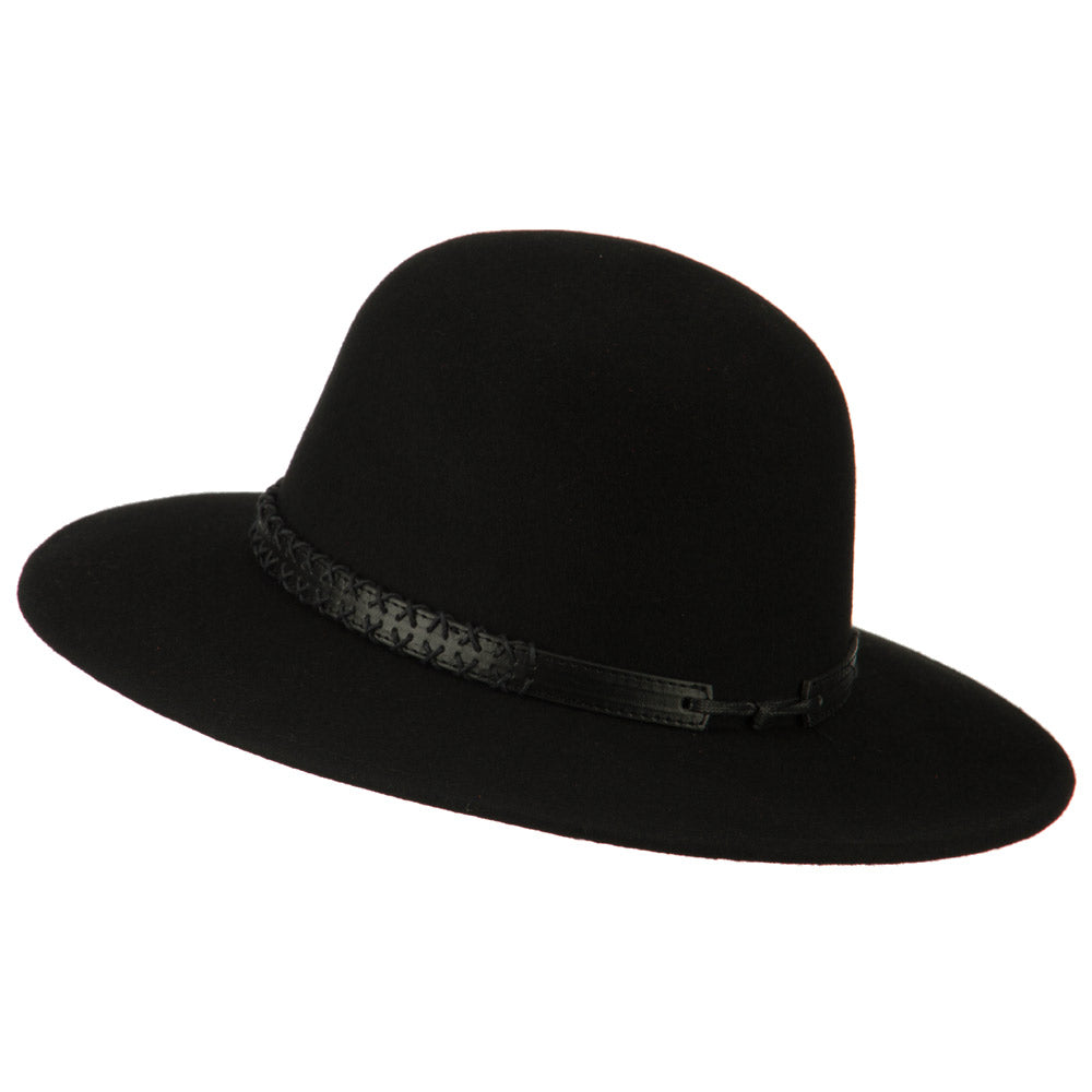 Men's Wool Felt Large Brim Fedora