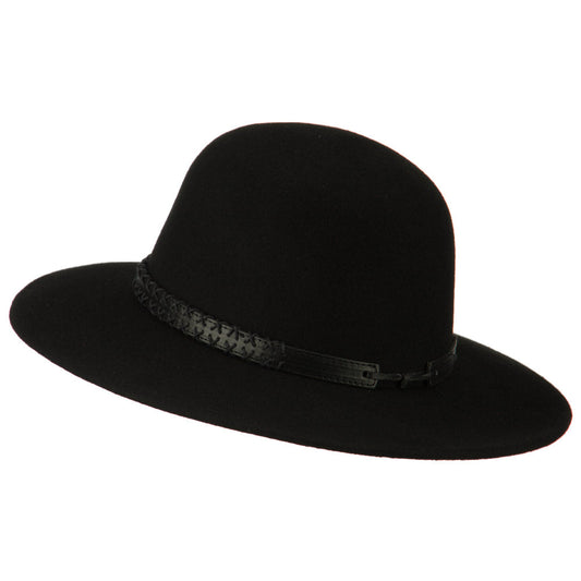 Men's Wool Felt Large Brim Fedora