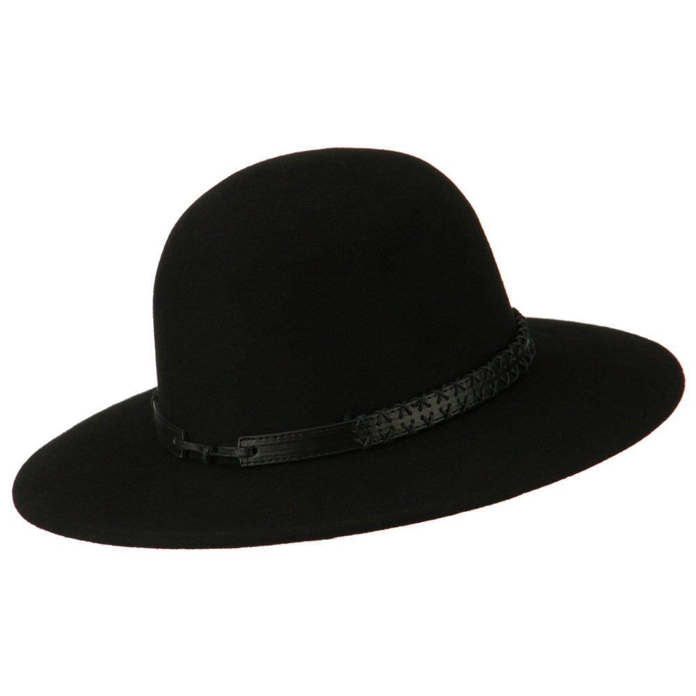 Men's Wool Felt Large Brim Fedora