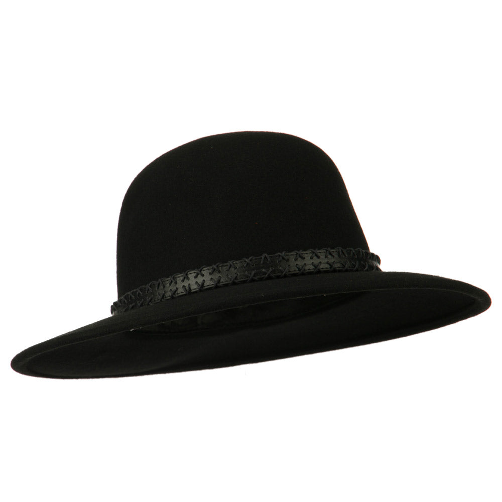 Men's Wool Felt Large Brim Fedora