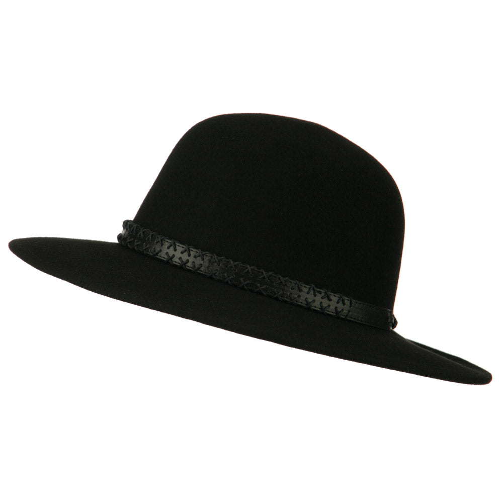 Men's Wool Felt Large Brim Fedora