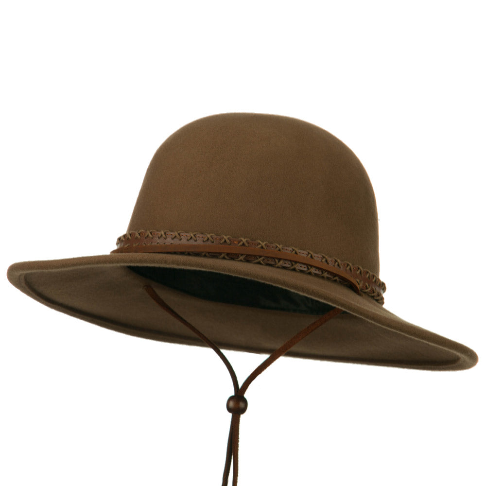Men's Wool Felt Large Brim Fedora