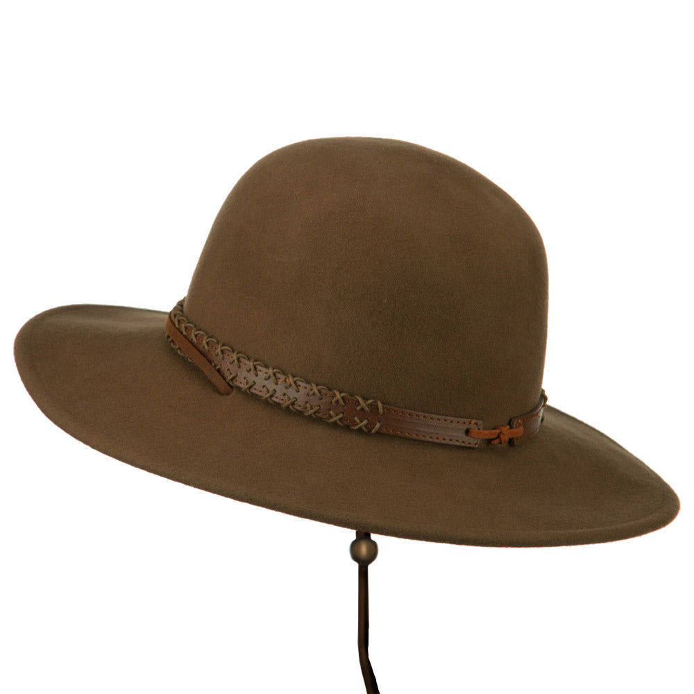 Men's Wool Felt Large Brim Fedora