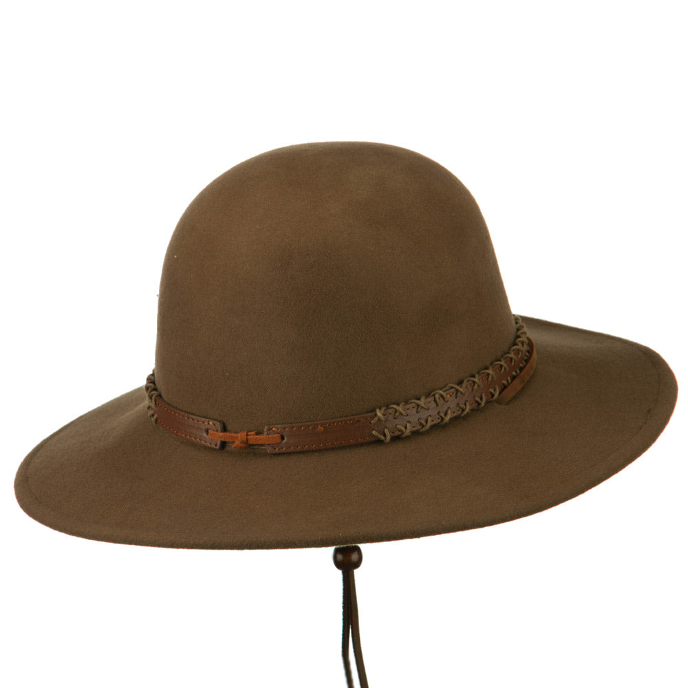 Men's Wool Felt Large Brim Fedora