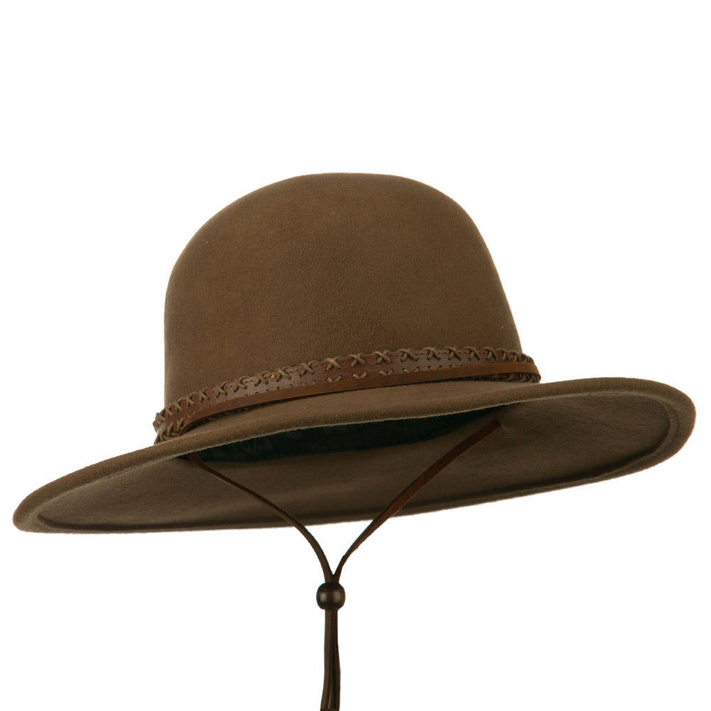 Men's Wool Felt Large Brim Fedora