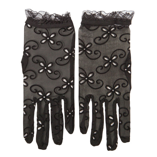 Woman's Glitter Accented Summer Sheer Glove