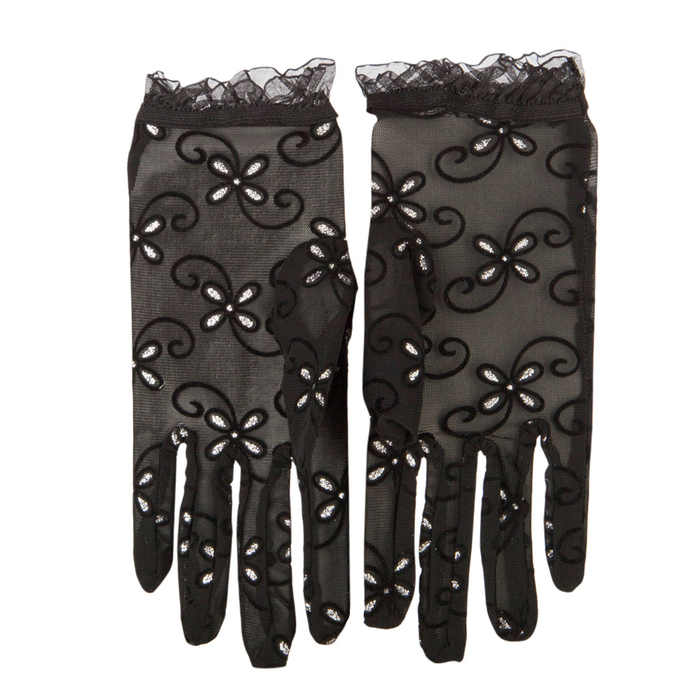 Woman's Glitter Accented Summer Sheer Glove
