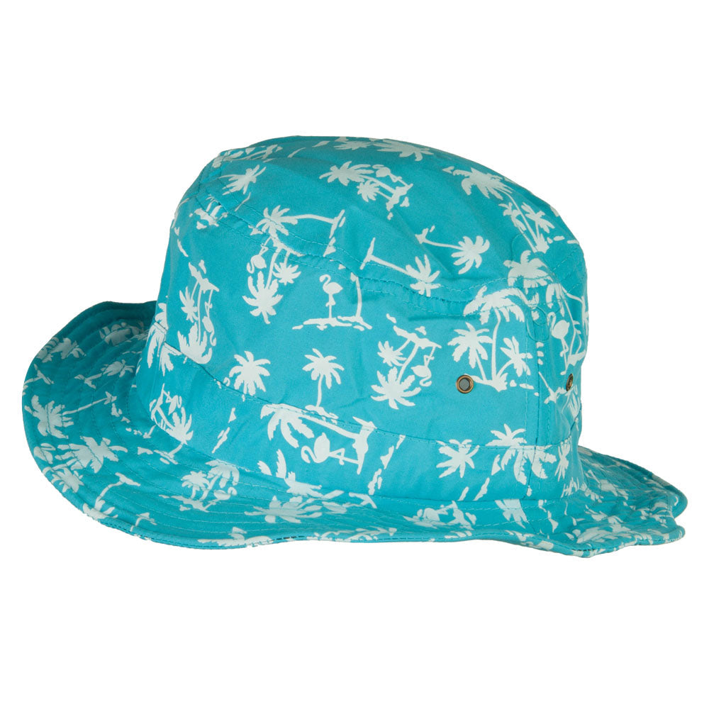 Palm Print Wired Bucket Hat