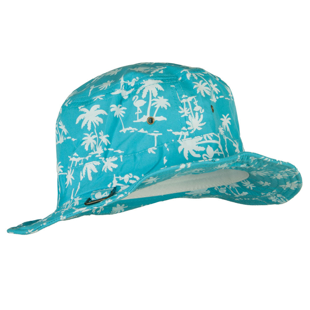 Palm Print Wired Bucket Hat