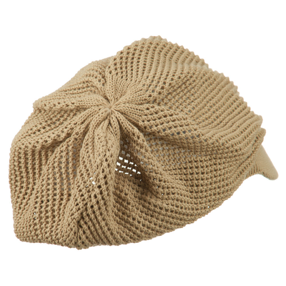 Big Size Mesh Deep Crown Visored Beanie