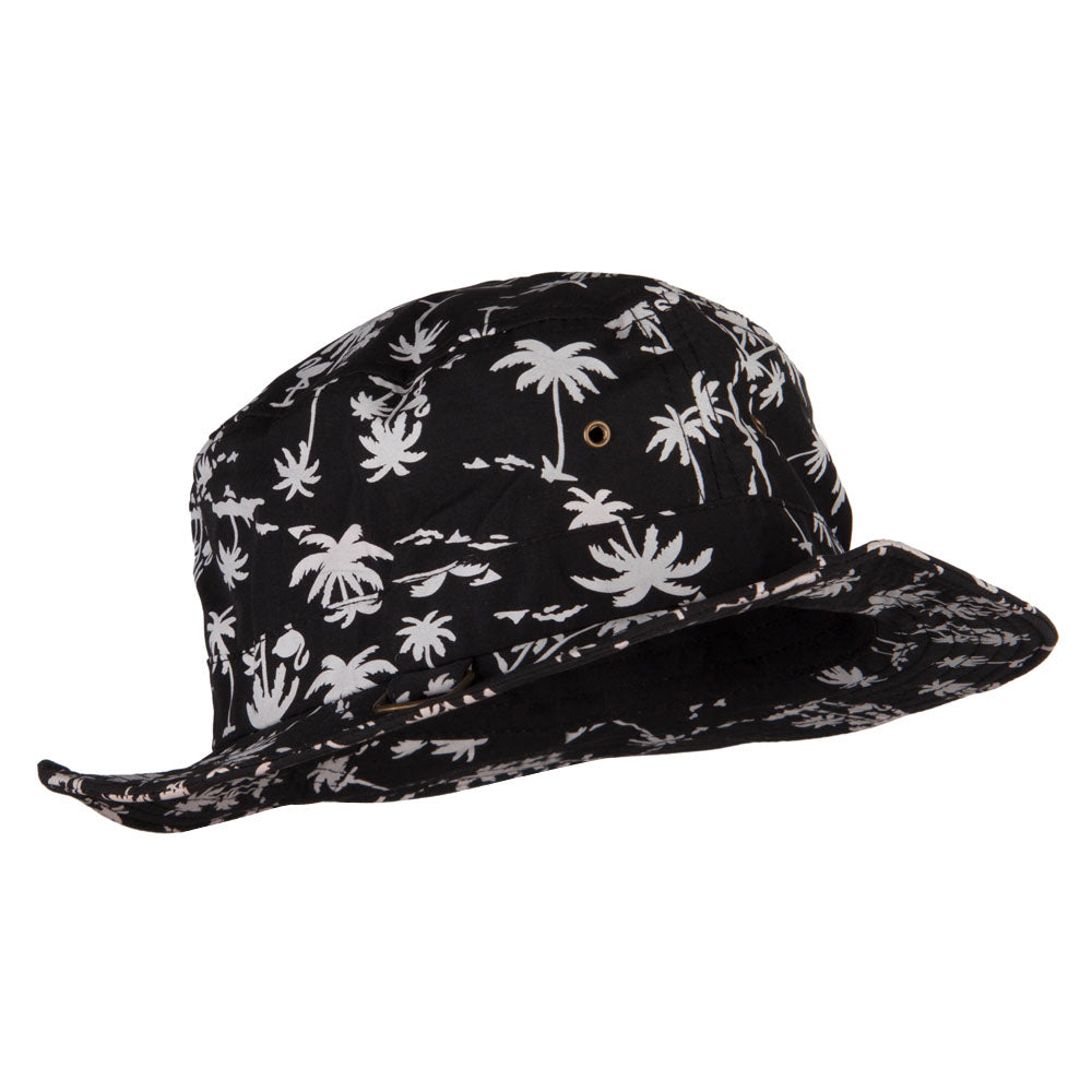 Palm Print Wired Bucket Hat