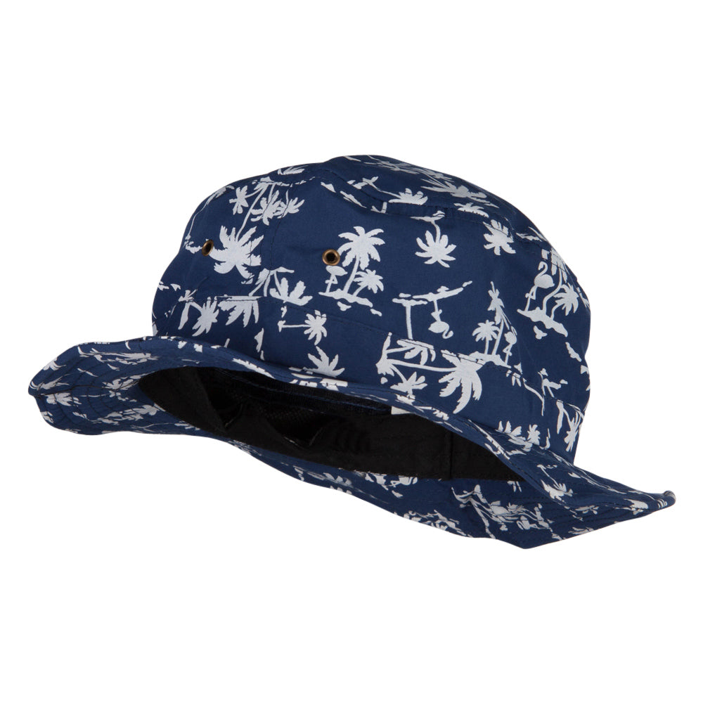 Palm Print Wired Bucket Hat