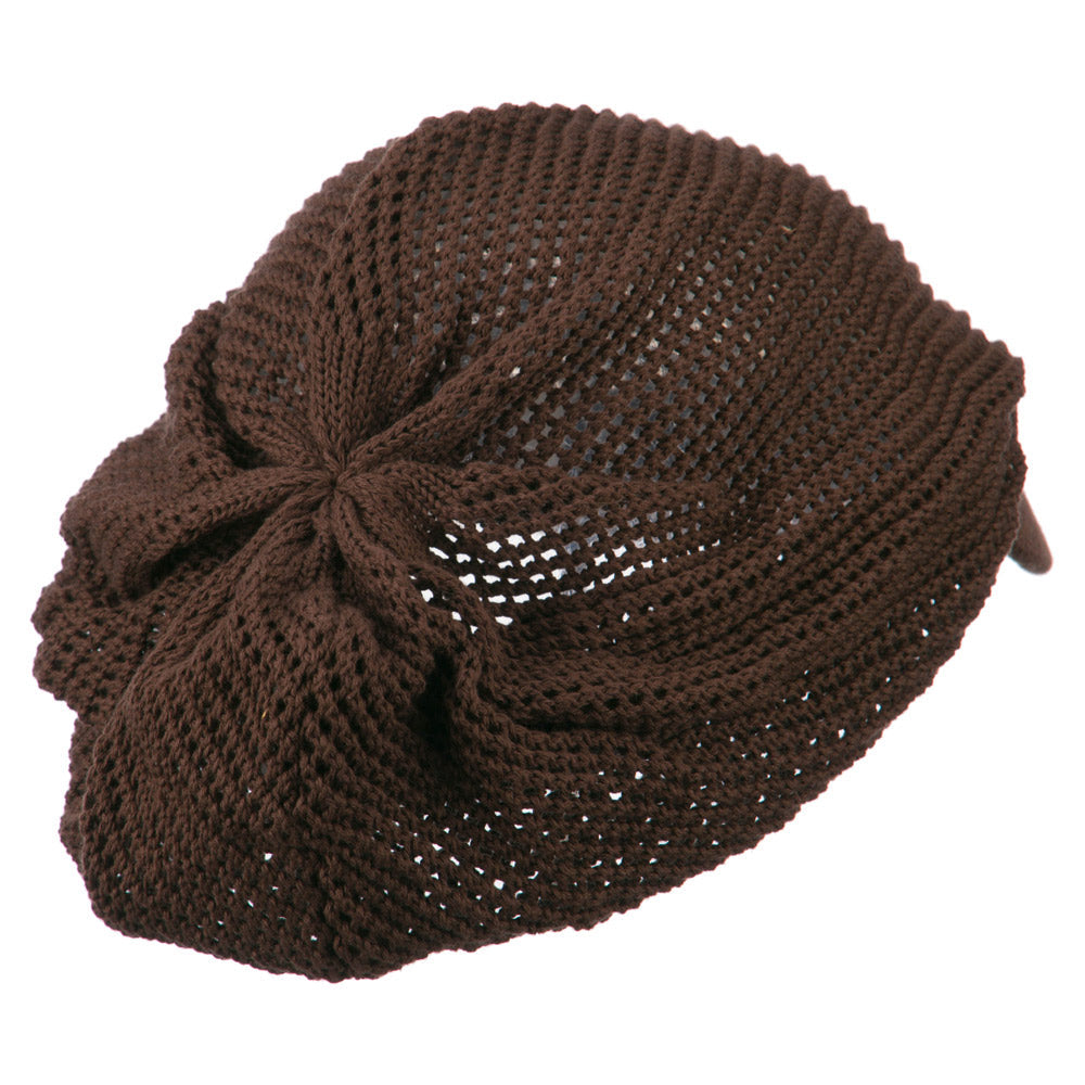 Big Size Mesh Deep Crown Visored Beanie