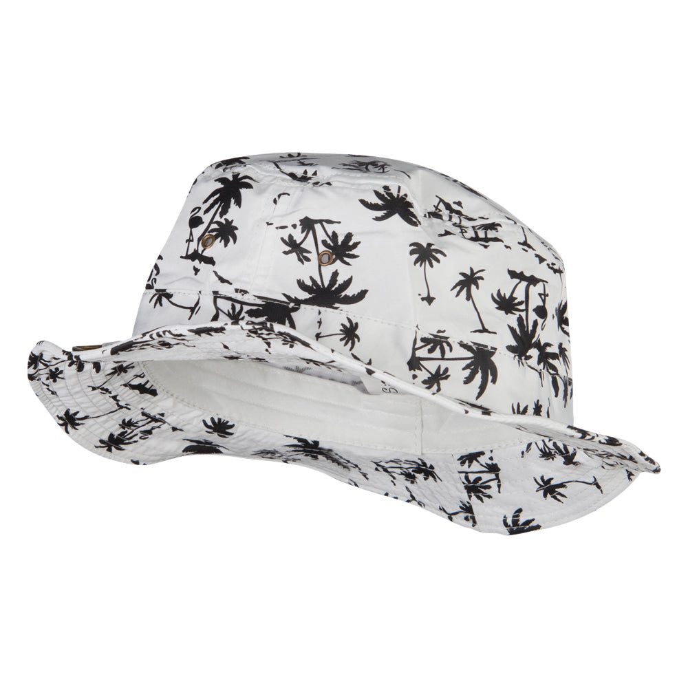 Palm Print Wired Bucket Hat