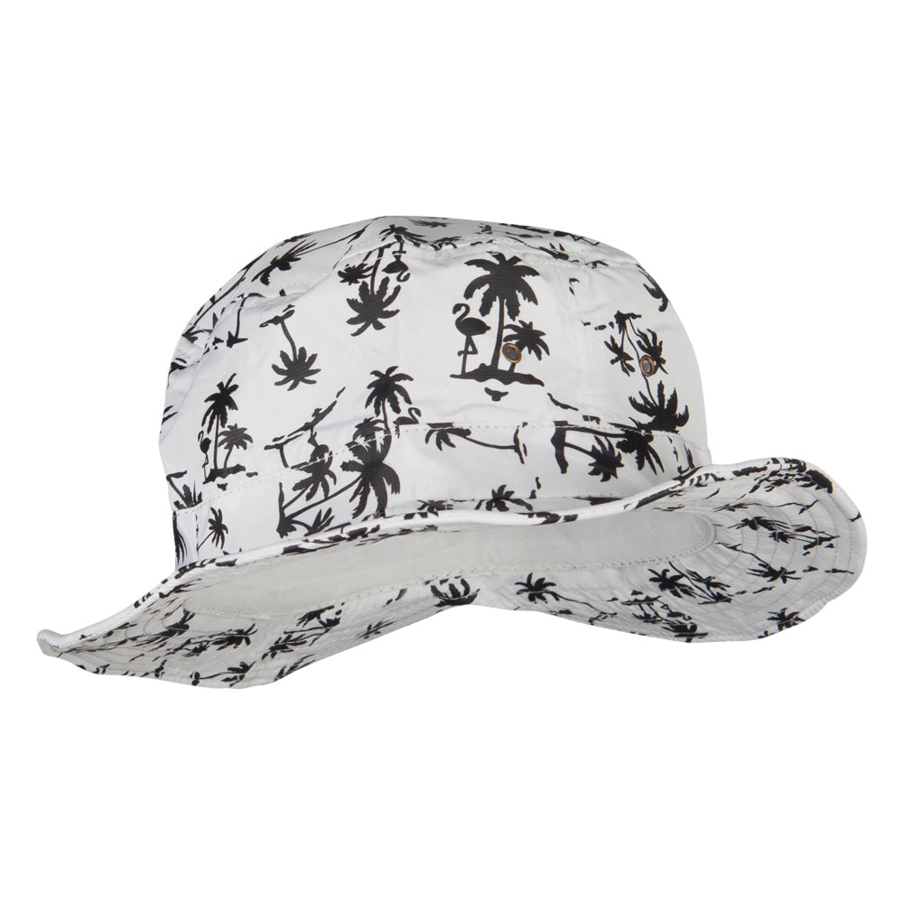 Palm Print Wired Bucket Hat