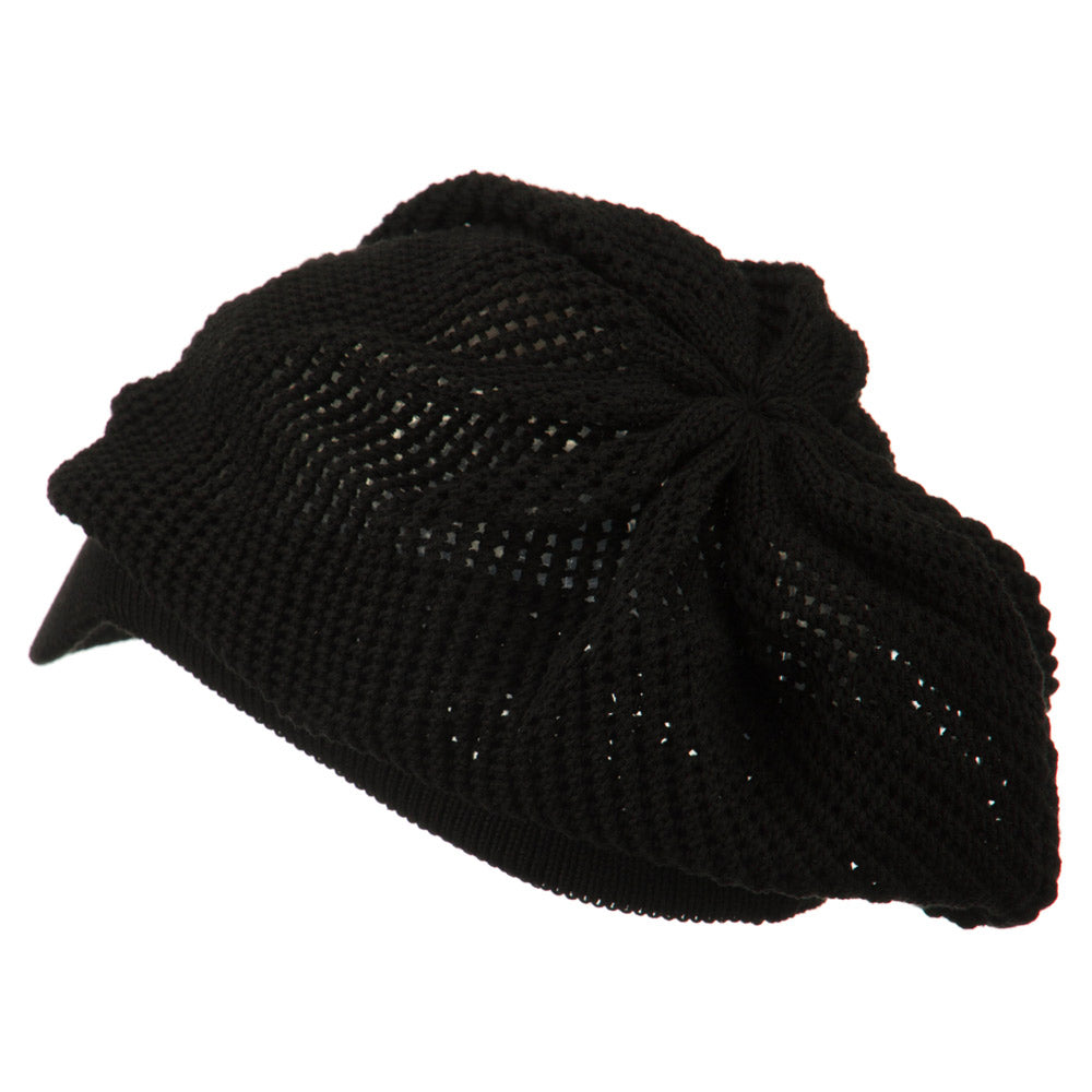 Big Size Mesh Deep Crown Visored Beanie