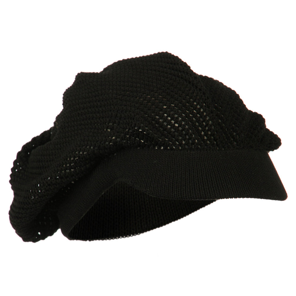 Big Size Mesh Deep Crown Visored Beanie