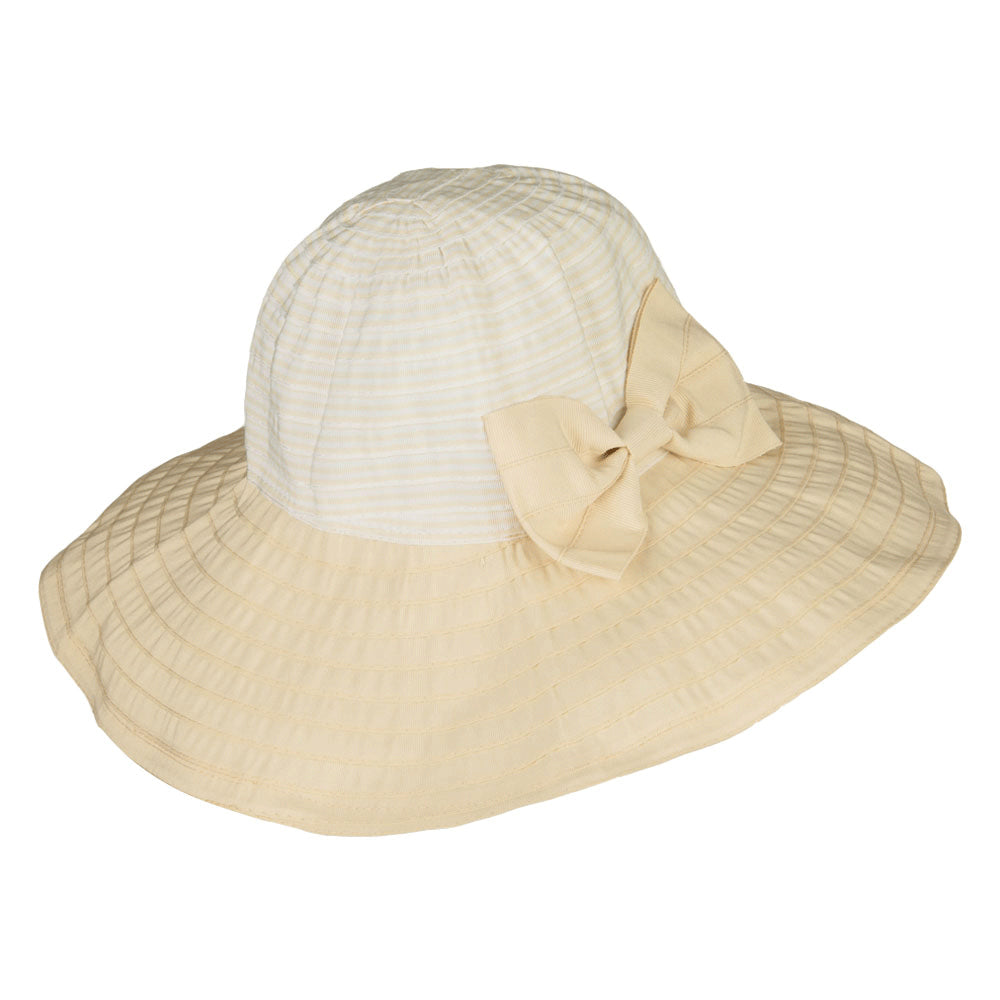 Crushable Ribbon Accent Sun Hat