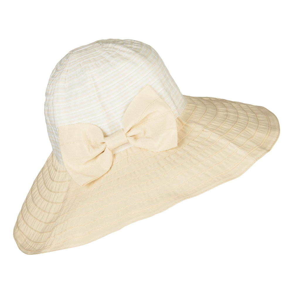 Crushable Ribbon Accent Sun Hat