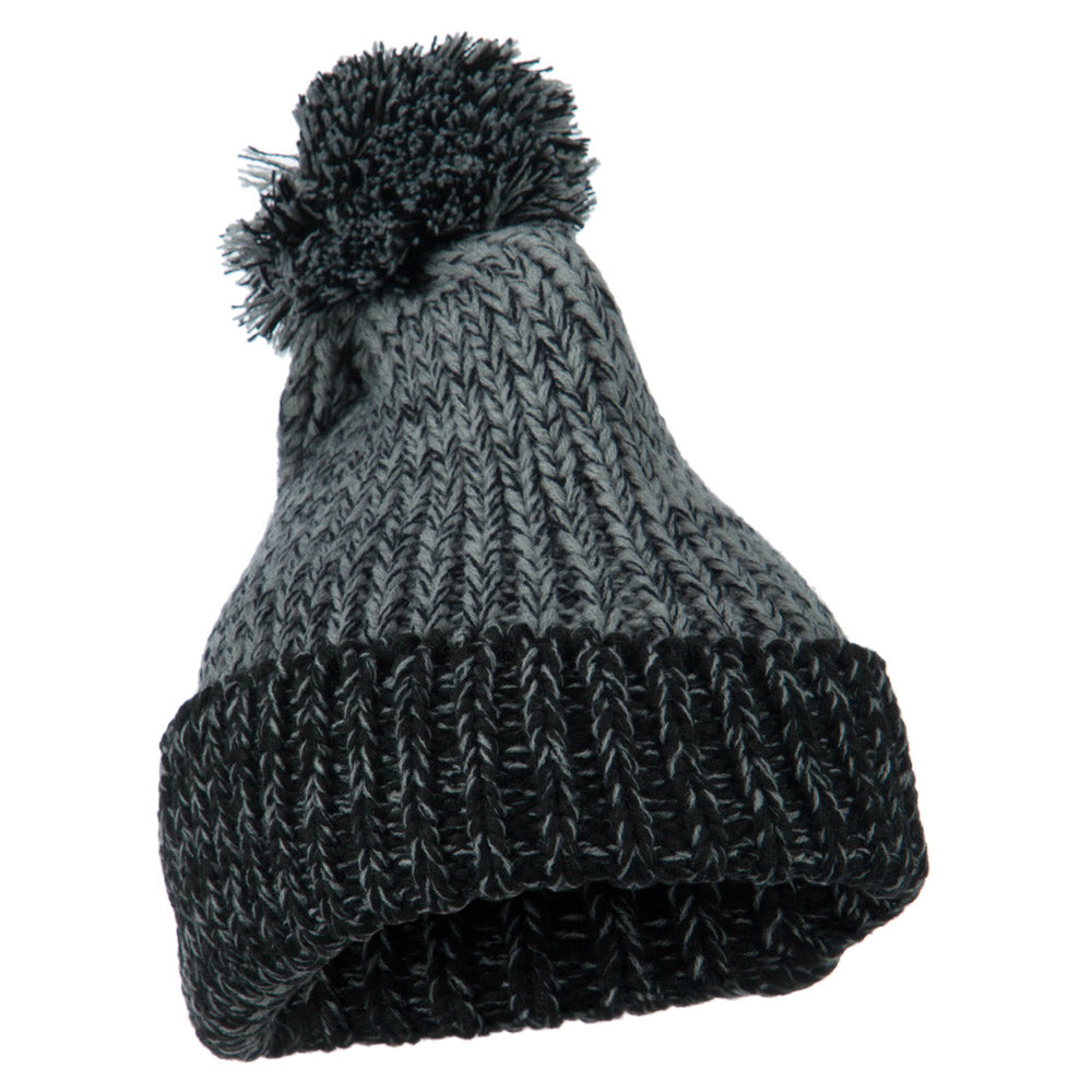 Mixed Tone Acrylic Cuff Beanie