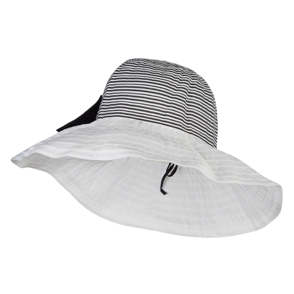 Crushable Ribbon Accent Sun Hat