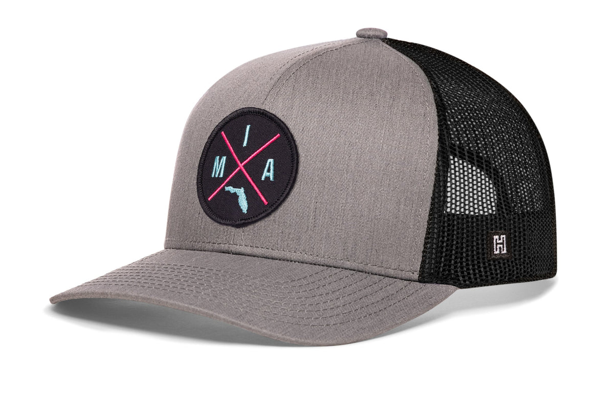 Miami Trucker Hat  |  Pink & Teal MIA X Snapback