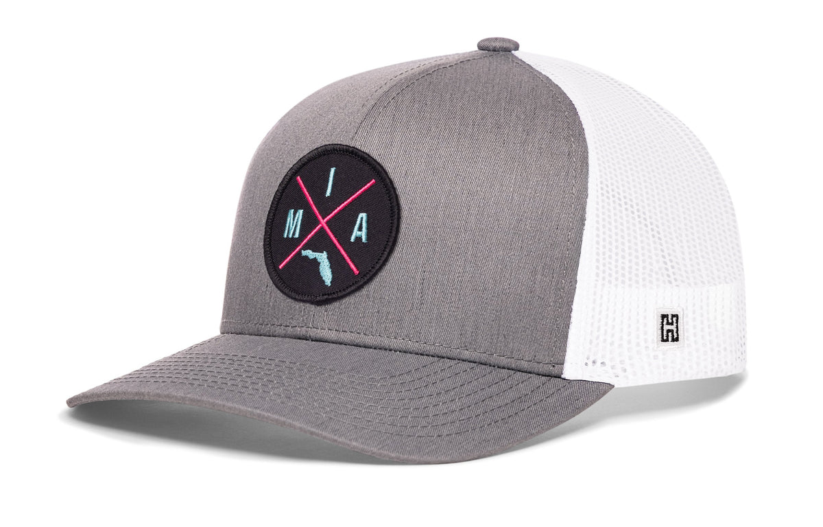 Miami Trucker Hat  |  Pink & Teal MIA X Snapback