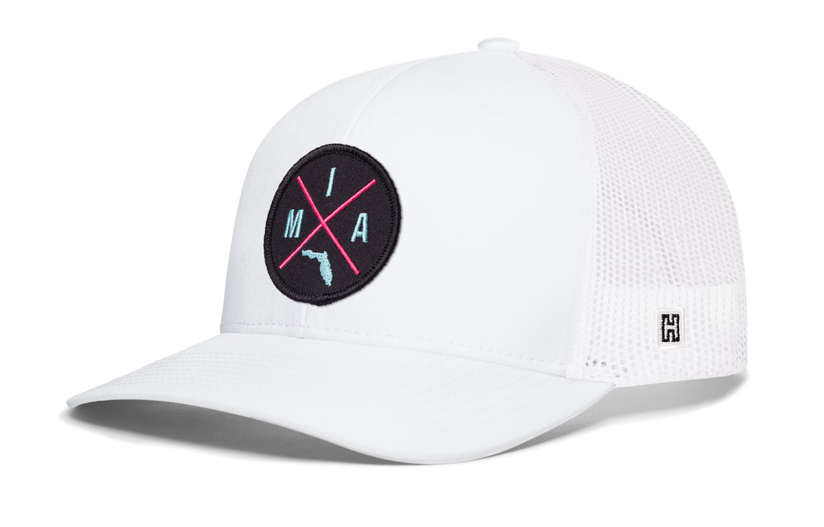 Miami Trucker Hat  |  Pink & Teal MIA X Snapback