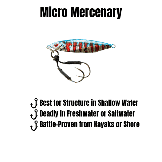 Sumo & Mercenary Micro Slow Pitch Jig – 4-Pack – 10g & 15g