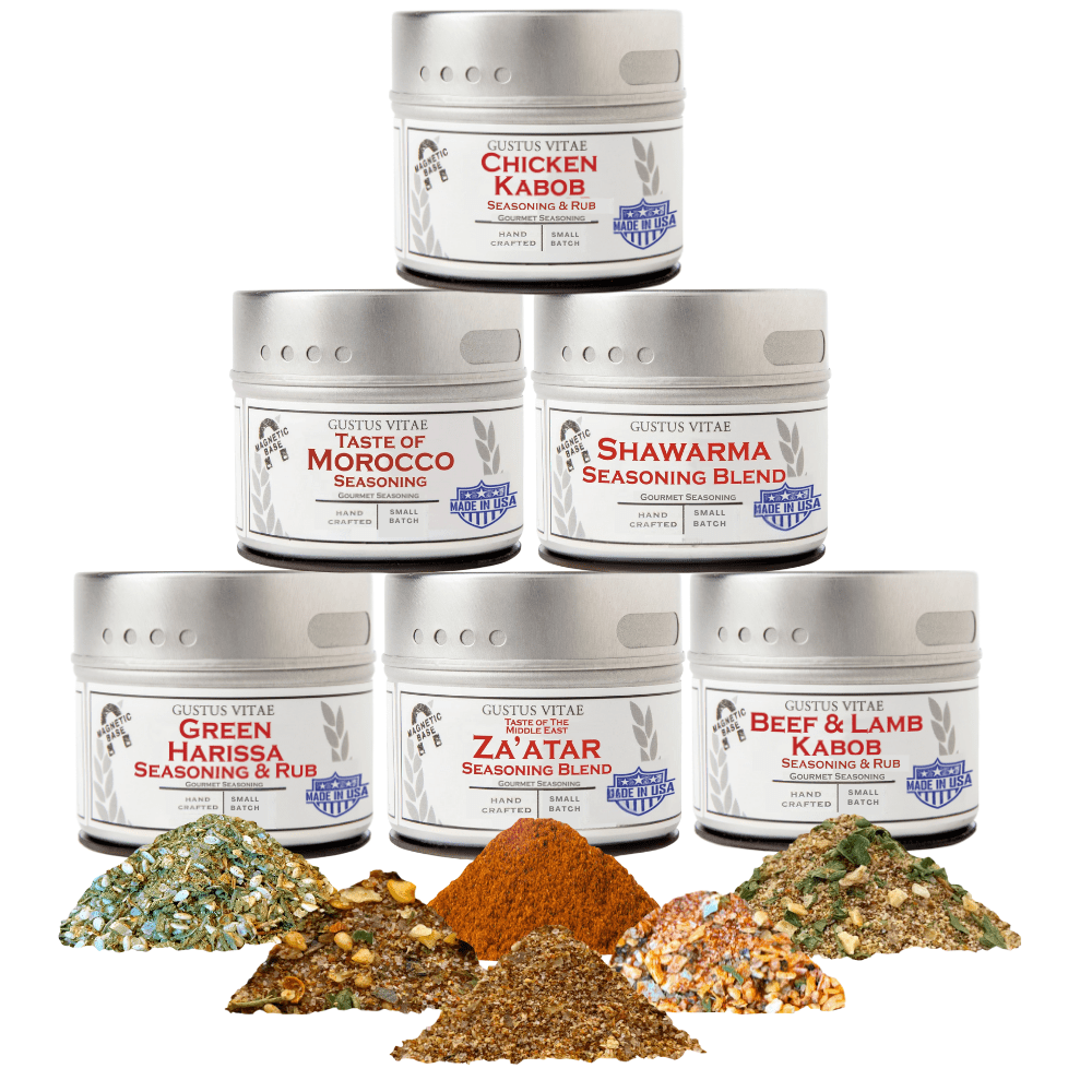 Middle Eastern Seasoning Gift Set - Tastes of The Middle East - Artisanal Spice Blends Six Pack