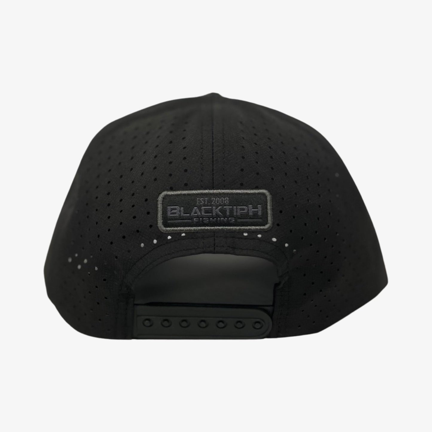 Midnight Black PVC Performance Snapback Hat