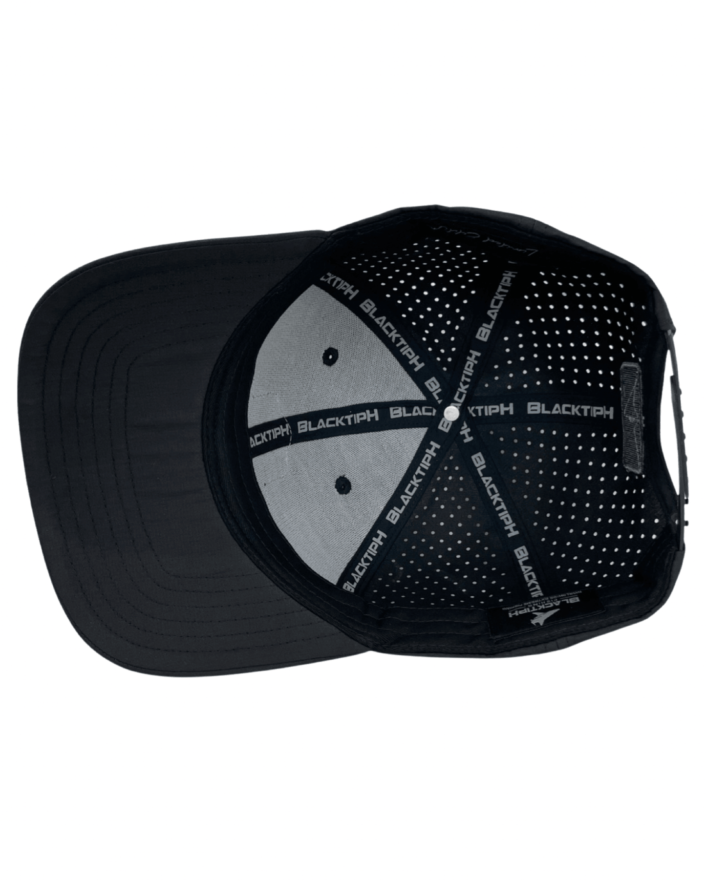 Midnight Black PVC Performance Snapback Hat