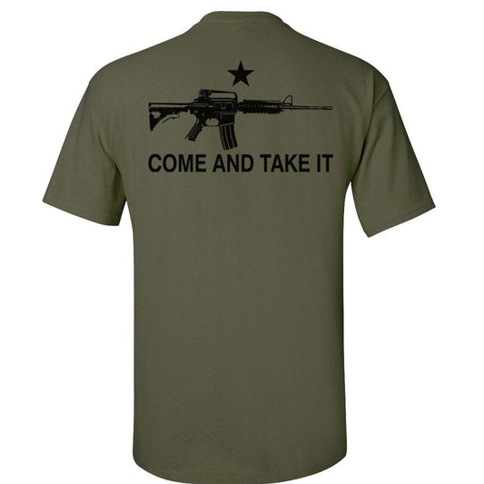 Olive Drab Assault Rifle Come and Take It T-Shirt