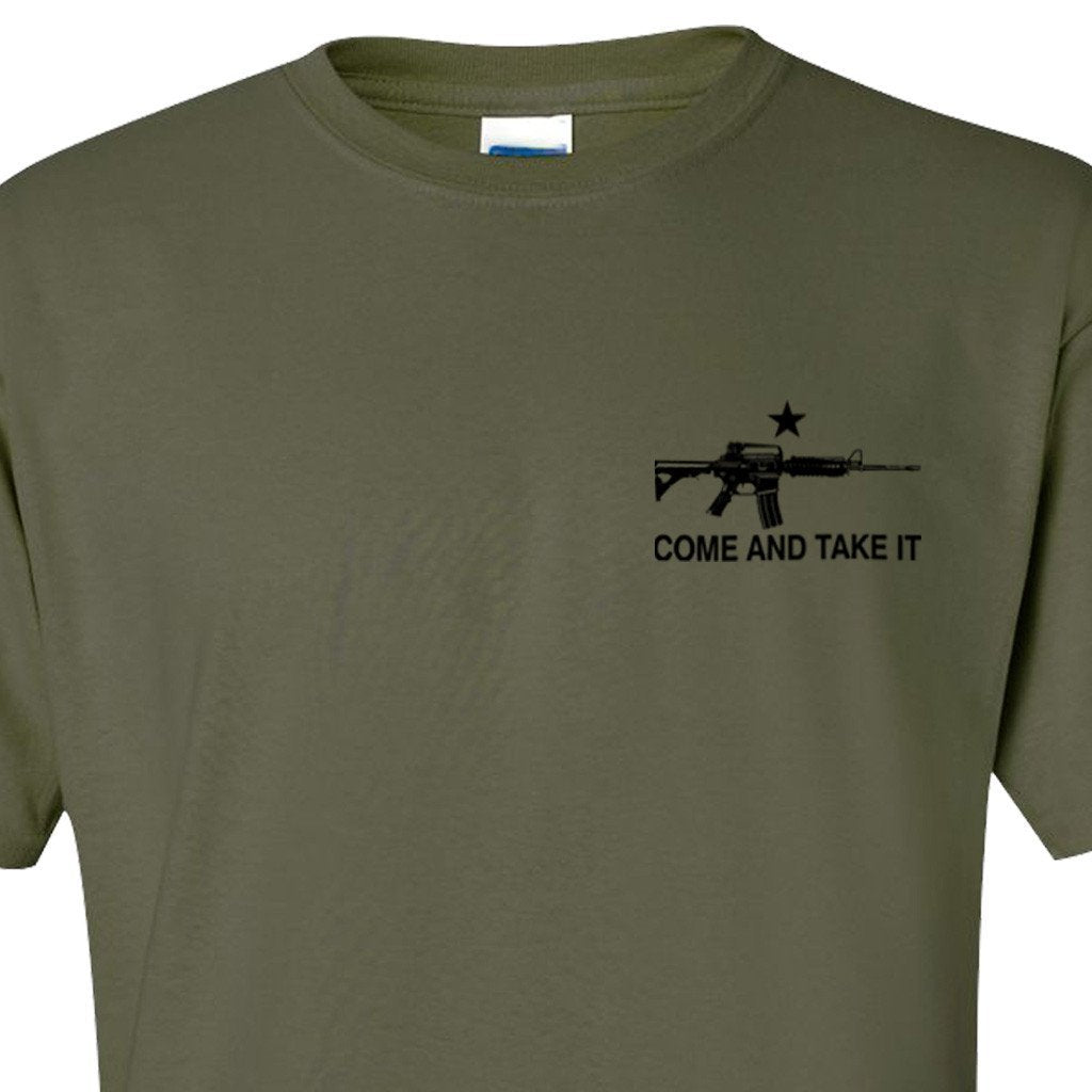 Olive Drab Assault Rifle Come and Take It T-Shirt