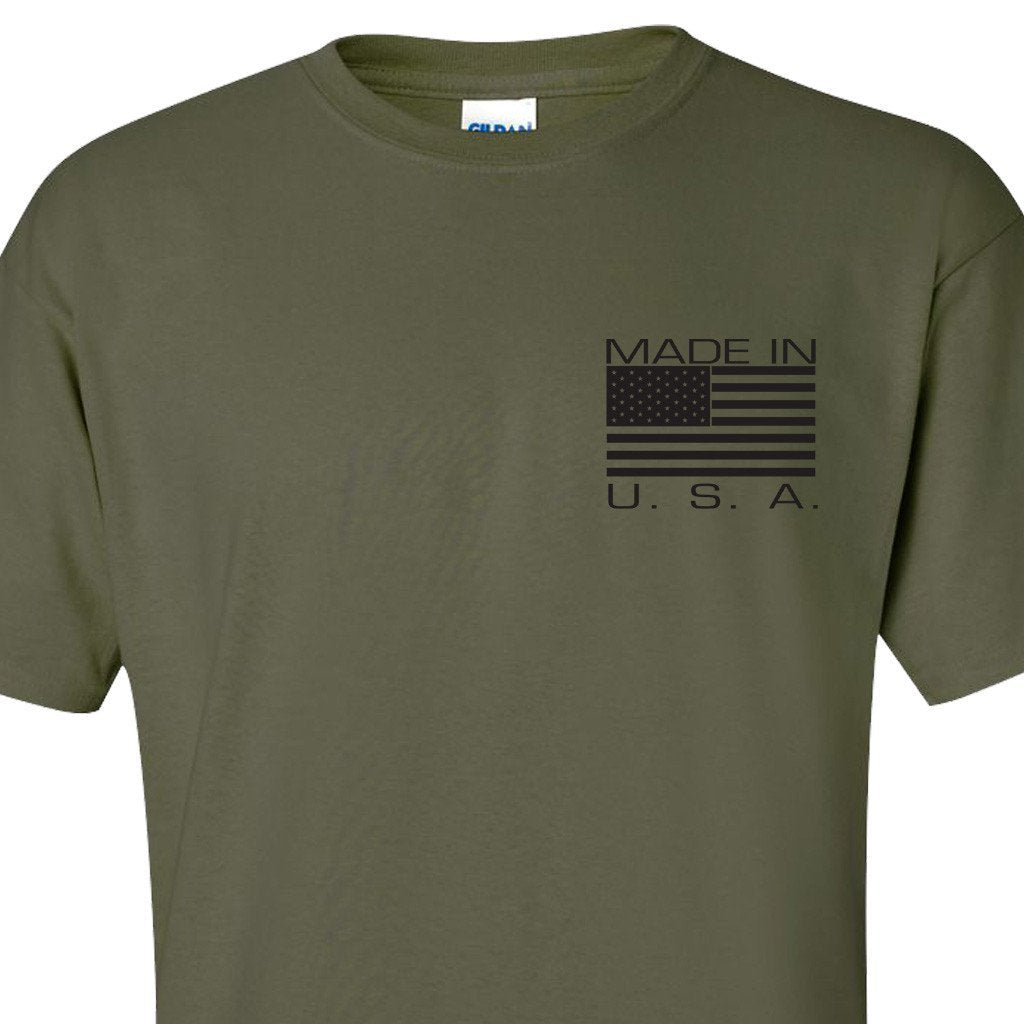 Made in USA Mil-Green T-Shirt - Back Printed