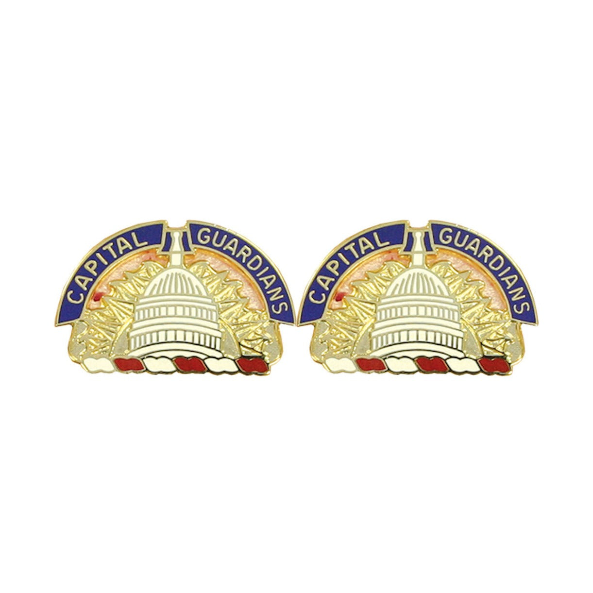 MILITARY DISTRICT OF DC Distinctive Unit Insignia - Pair Capital Guardians Motto