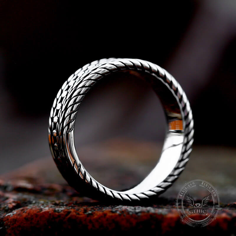 Minimalist Braided Stainless Steel Band Ring