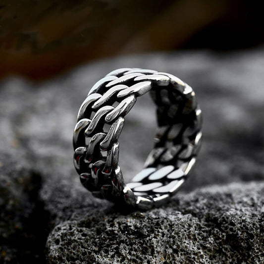 Minimalist Chain Style Stainless Steel Ring