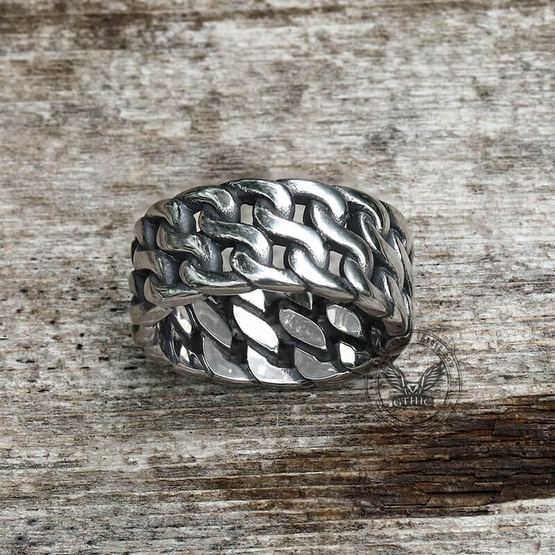 Minimalist Chain Style Stainless Steel Ring