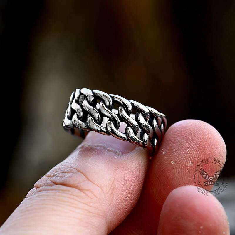 Minimalist Chain Style Stainless Steel Ring
