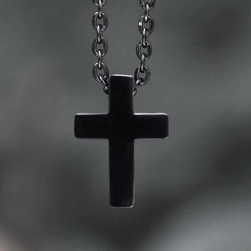 GTHIC Minimalist Cross Stainless Steel Charms Necklace