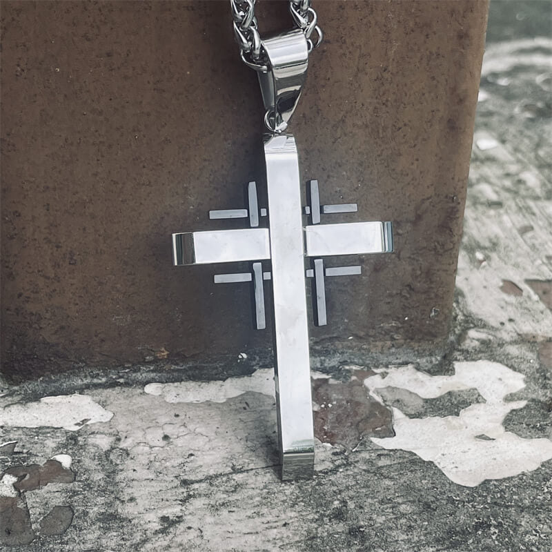 Minimalist Cross Stainless Steel Pendant