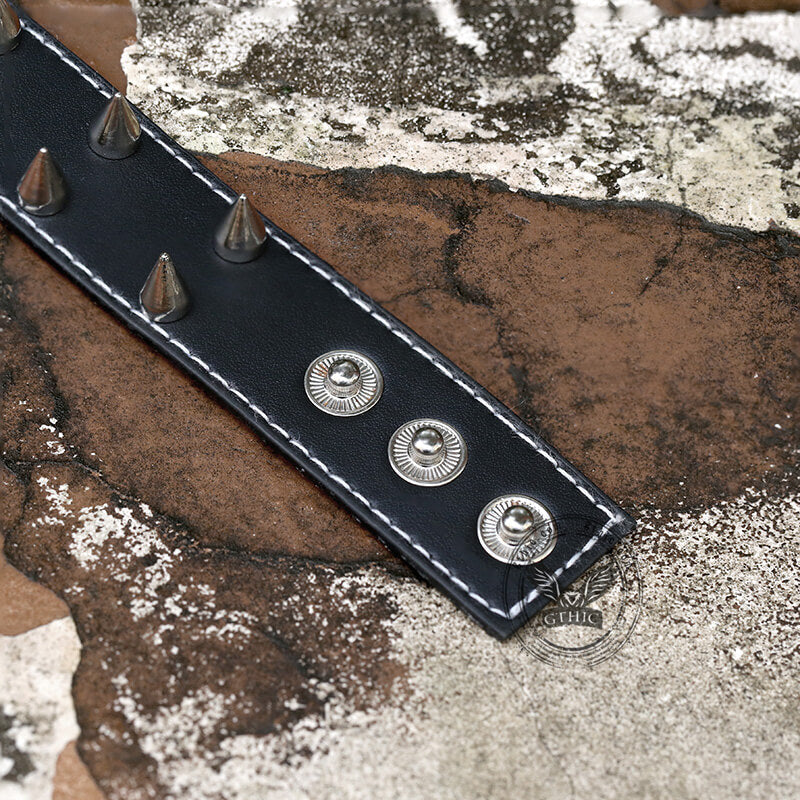 Minimalist Rivets Leather Punk Bracelet