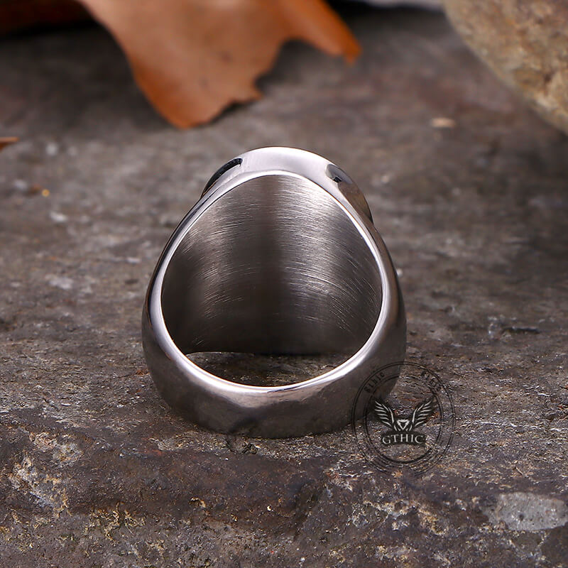 Minimalist Round Shell Stainless Steel Ring