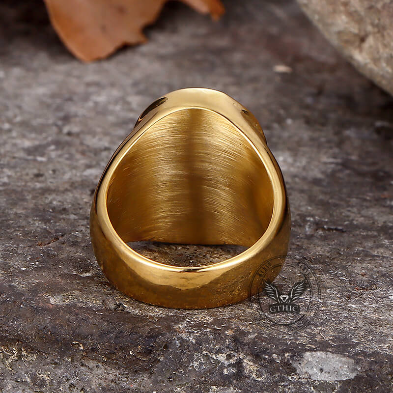 Minimalist Round Shell Stainless Steel Ring