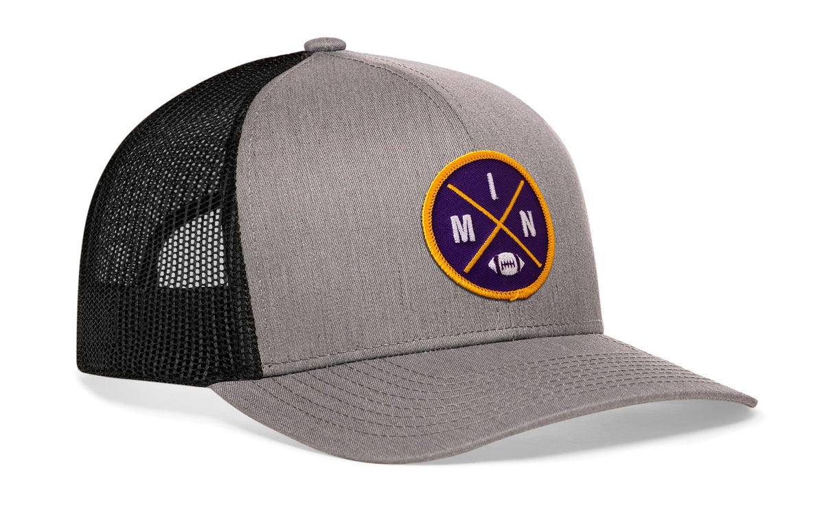 Minneapolis Football Trucker Hat  |  MIN X Snapback