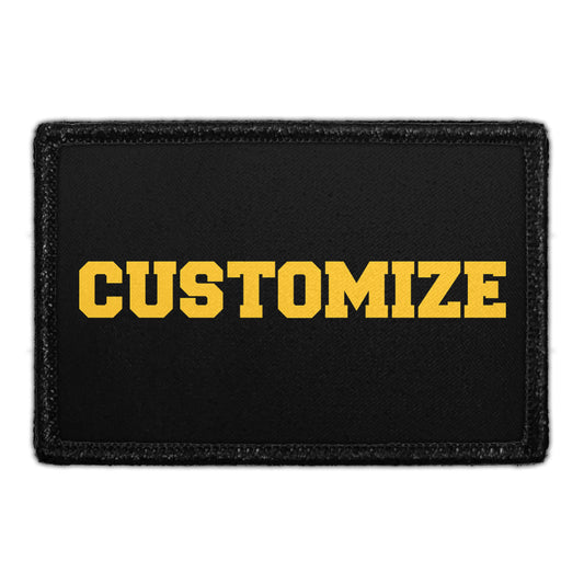 Mira Costa Custom Yellow Text On Black - Removable Patch